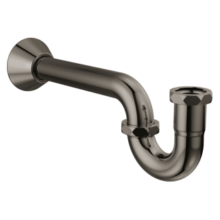 BRIZO 20-Gauge P-Trap with Flange — Brilliance Black Onyx