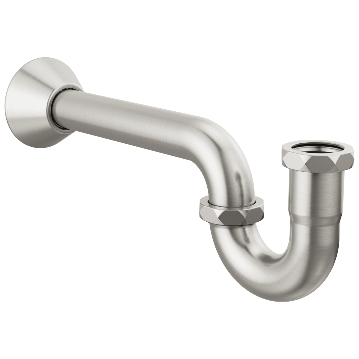 BRIZO 20-Gauge P-Trap with Flange — Luxe Nickel