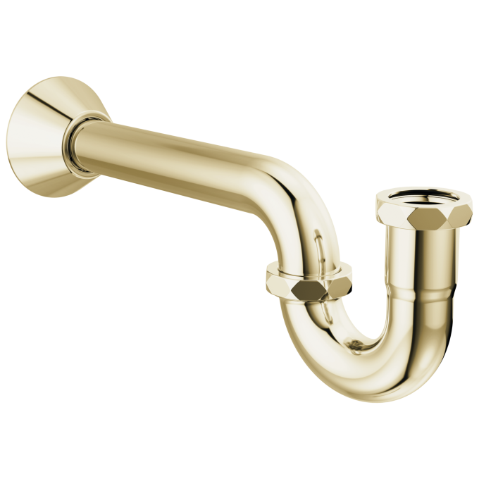 BRIZO 20-Gauge P-Trap with Flange — Polished Nickel