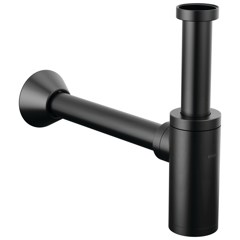 BRIZO Bottle Trap with Flange — Matte Black