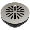 BRIZO 4" Prefab Round Shower Drain — Brushed Nickel