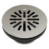 BRIZO 4" Prefab Round Shower Drain — Brushed Nickel