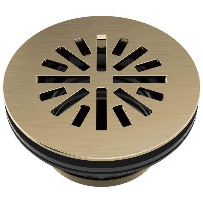 BRIZO 4" Prefab Round Shower Drain — Luxe Gold