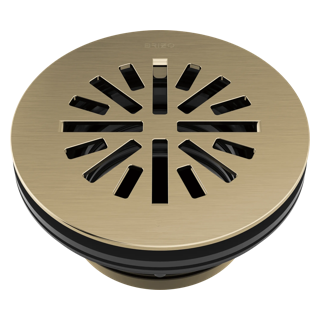 BRIZO 4" Prefab Round Shower Drain — Luxe Gold