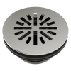 BRIZO 4" Prefab Round Shower Drain — Luxe Nickel