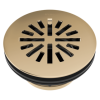 BRIZO 4" Prefab Round Shower Drain — Polished Gold