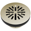 BRIZO 4" Prefab Round Shower Drain — Polished Nickel