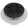 BRIZO 4" Tile-In Round Shower Drain — Matte Black