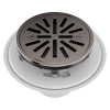 BRIZO 4" Tile-In Round Shower Drain — Brilliance Black Onyx