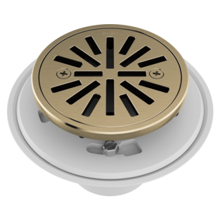 BRIZO 4" Tile-In Round Shower Drain — Luxe Gold