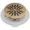 BRIZO 4" Tile-In Round Shower Drain — Polished Gold