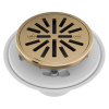 BRIZO 4" Tile-In Round Shower Drain — Polished Gold