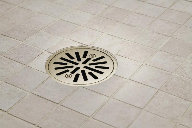 BRIZO 4" Tile-In Round Shower Drain — Polished Nickel