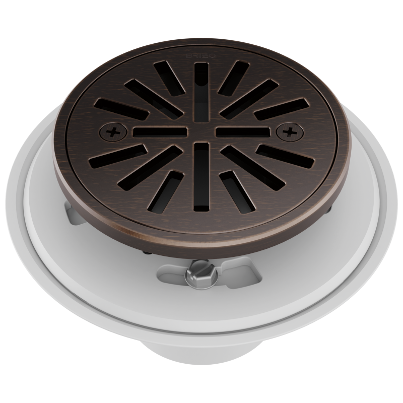 BRIZO 4" Tile-In Round Shower Drain — Venetian Bronze