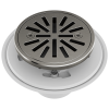 BRIZO 4" Tile-In Round Shower Drain — Luxe Steel
