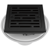 BRIZO 4" Tile-In Square Shower Drain — Matte Black