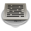 BRIZO 4" Tile-In Square Shower Drain — Brushed Nickel