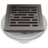 BRIZO 4" Tile-In Square Shower Drain — Brilliance Black Onyx