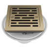 BRIZO 4" Tile-In Square Shower Drain — Luxe Gold