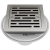 BRIZO 4" Tile-In Square Shower Drain — Luxe Nickel
