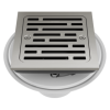 BRIZO 4" Tile-In Square Shower Drain — Luxe Nickel