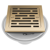 BRIZO 4" Tile-In Square Shower Drain — Polished Gold