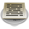 BRIZO 4" Tile-In Square Shower Drain — Polished Nickel