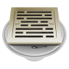 BRIZO 4" Tile-In Square Shower Drain — Polished Nickel