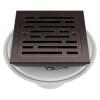 BRIZO 4" Tile-In Square Shower Drain — Venetian Bronze