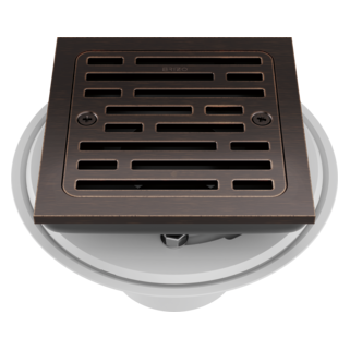 BRIZO 4" Tile-In Square Shower Drain — Venetian Bronze
