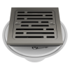 BRIZO 4" Tile-In Square Shower Drain — Luxe Steel