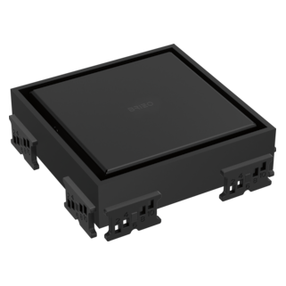BRIZO 4" Reversible Square Shower Drain​ Trim — Matte Black
