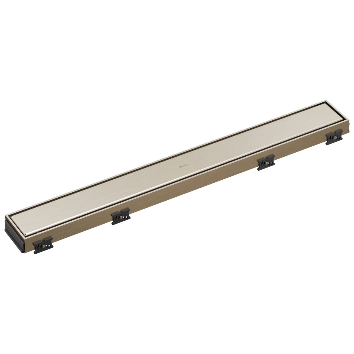 BRIZO 24" Reversible Linear Shower Drain — Brushed Nickel
