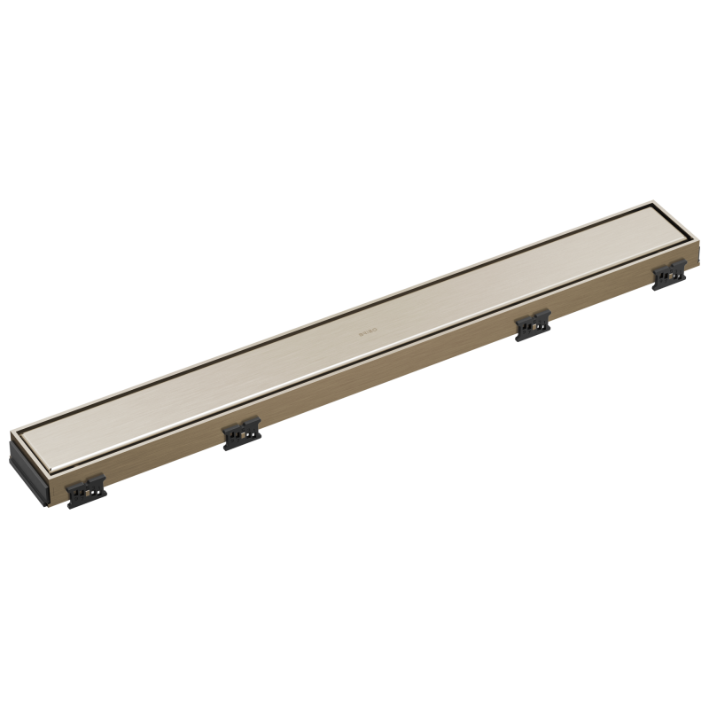 BRIZO 24" Reversible Linear Shower Drain — Brushed Nickel