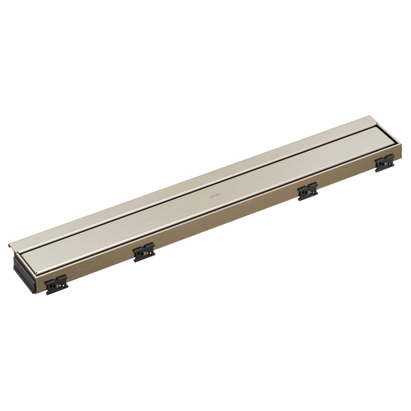 BRIZO 24" Reversible Linear Shower Drain — Brushed Nickel