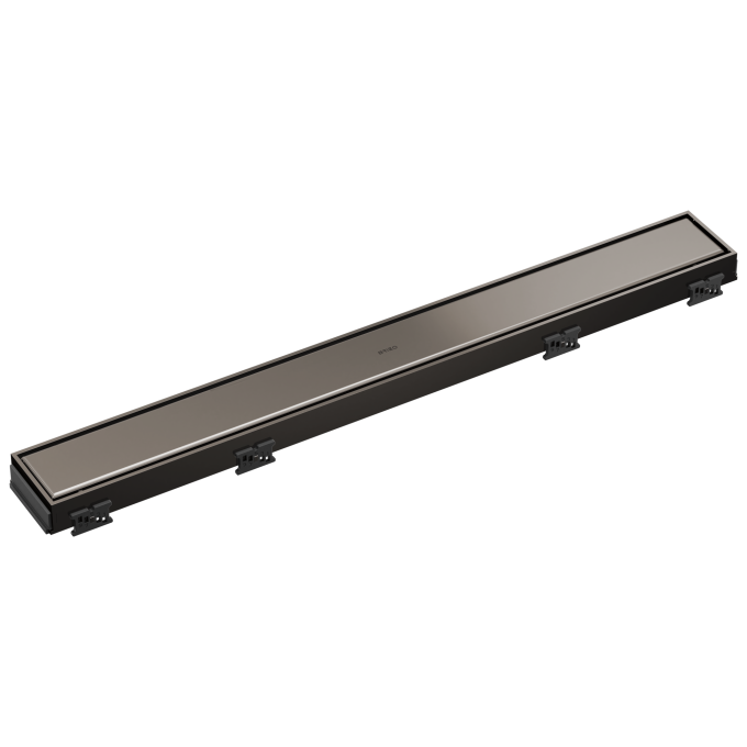 BRIZO 24" Reversible Linear Shower Drain — Brilliance Black Onyx