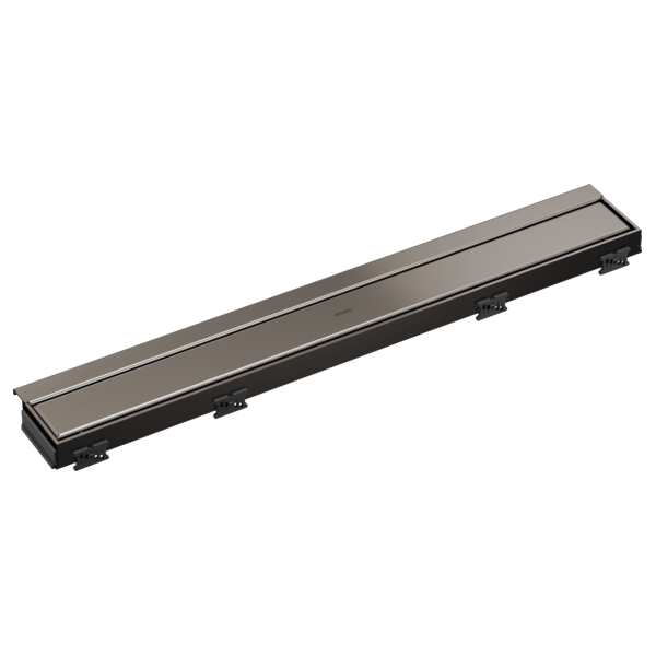 BRIZO 24" Reversible Linear Shower Drain — Brilliance Black Onyx