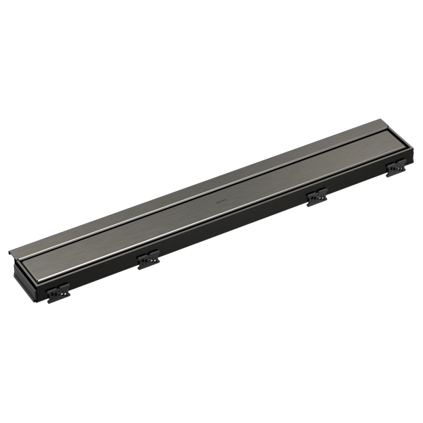 BRIZO 24" Linear Shower Drain Wall Trim — Luxe Steel