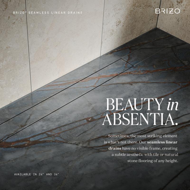 BRIZO 24" Seamless Linear Shower Drain — Not Applicable