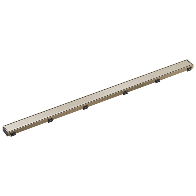 BRIZO 48" Reversible Linear Shower Drain — Brushed Nickel