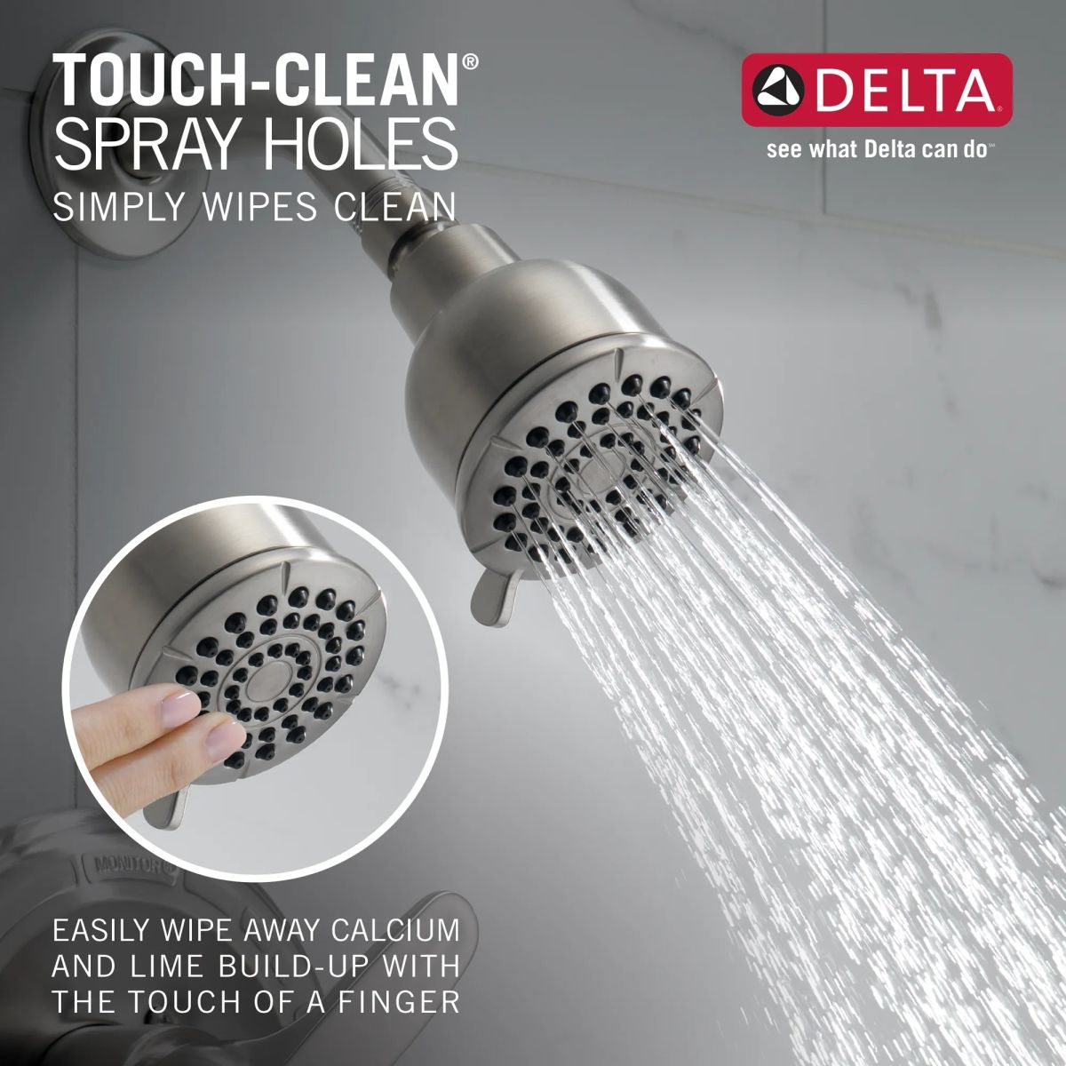 DELTA Foundations Monitor 13 Series Shower Trim — Stainless