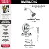 DELTA Foundations Monitor 13 Series Tub & Shower Trim — Chrome