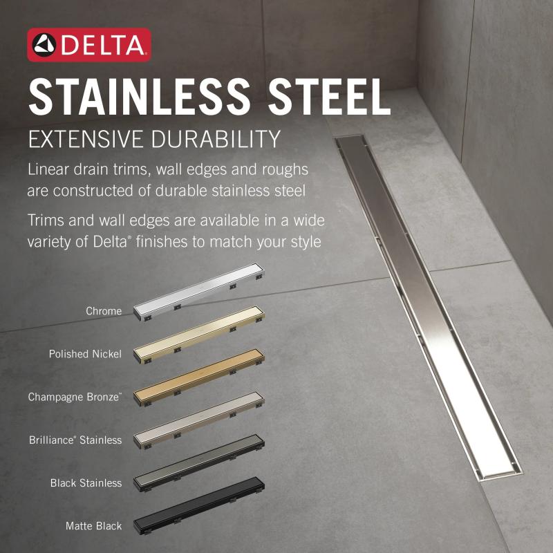 DELTA 24" Linear Shower Drain Rough — Not Applicable