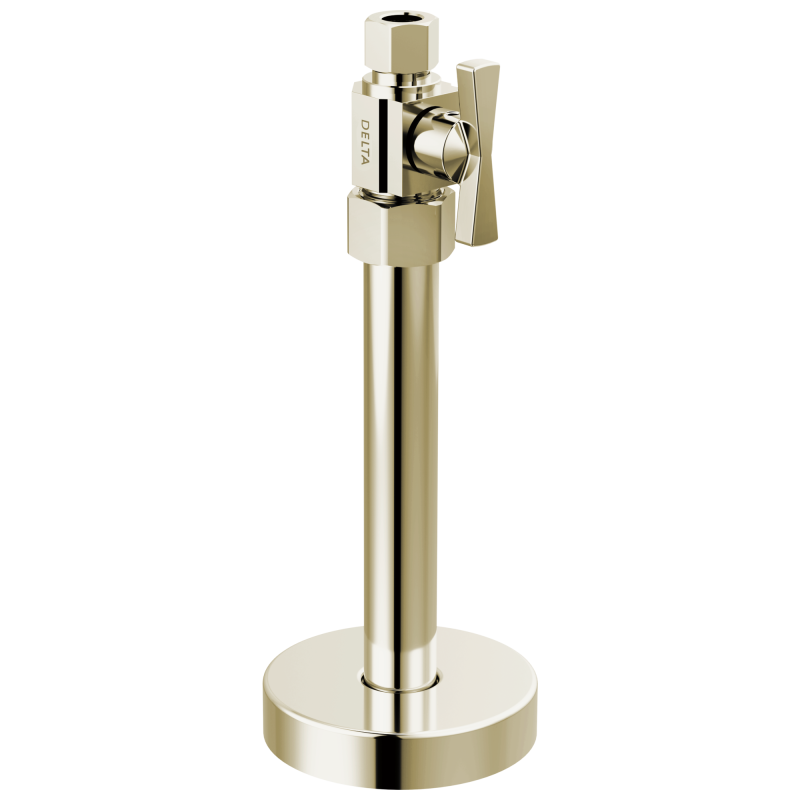 DELTA Straight Supply Stop Valve — Polished Nickel