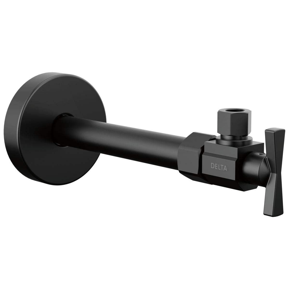 DELTA Angled Supply Stop Valve — Matte Black