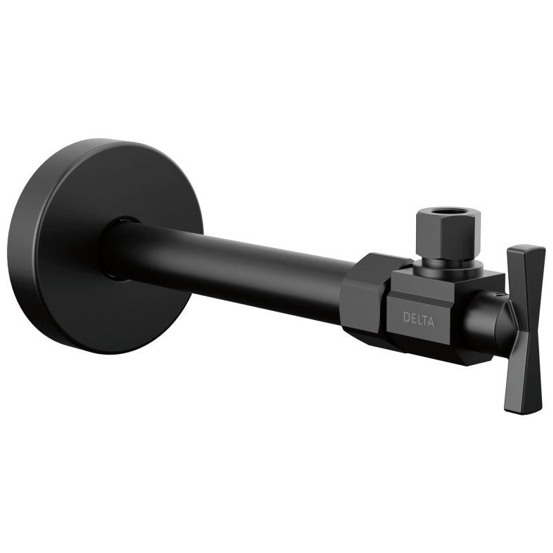DELTA Angled Supply Stop Valve — Matte Black