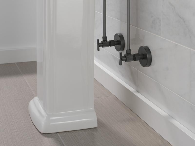 DELTA Angled Supply Stop Valve — Matte Black