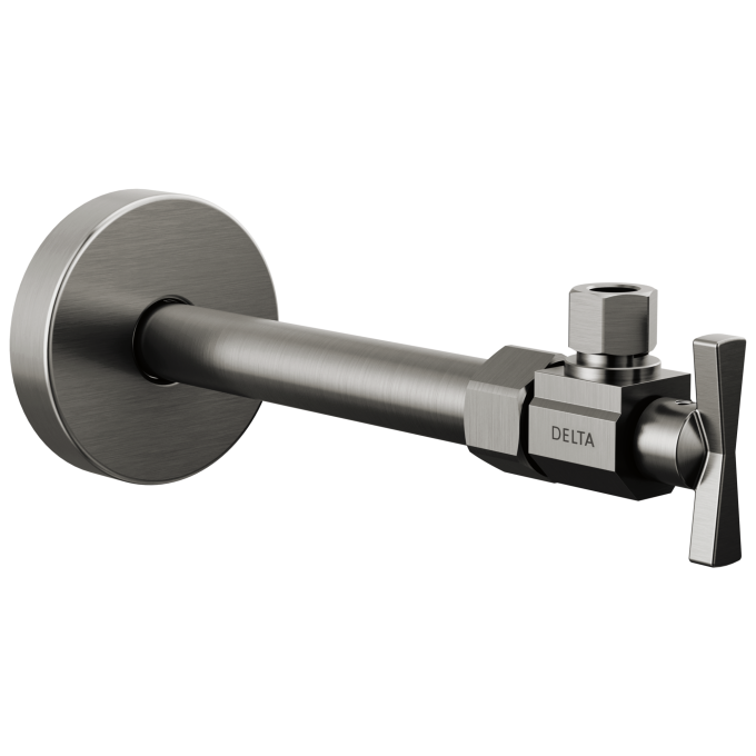 DELTA Angled Supply Stop Valve — Black Stainless