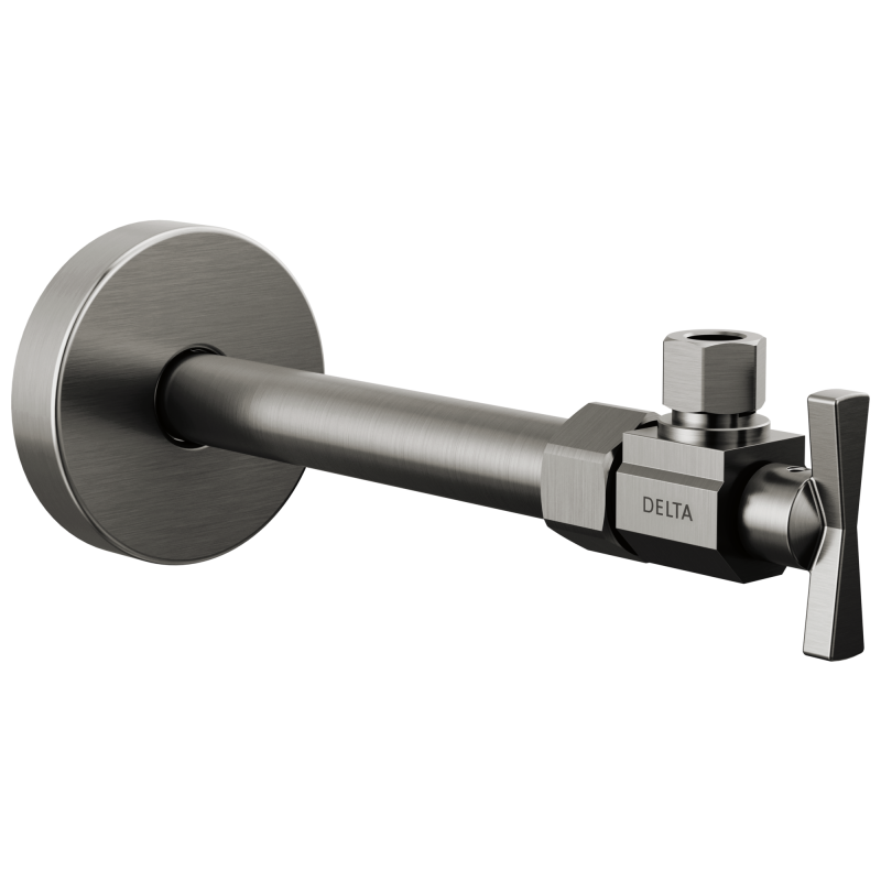 DELTA Angled Supply Stop Valve — Black Stainless