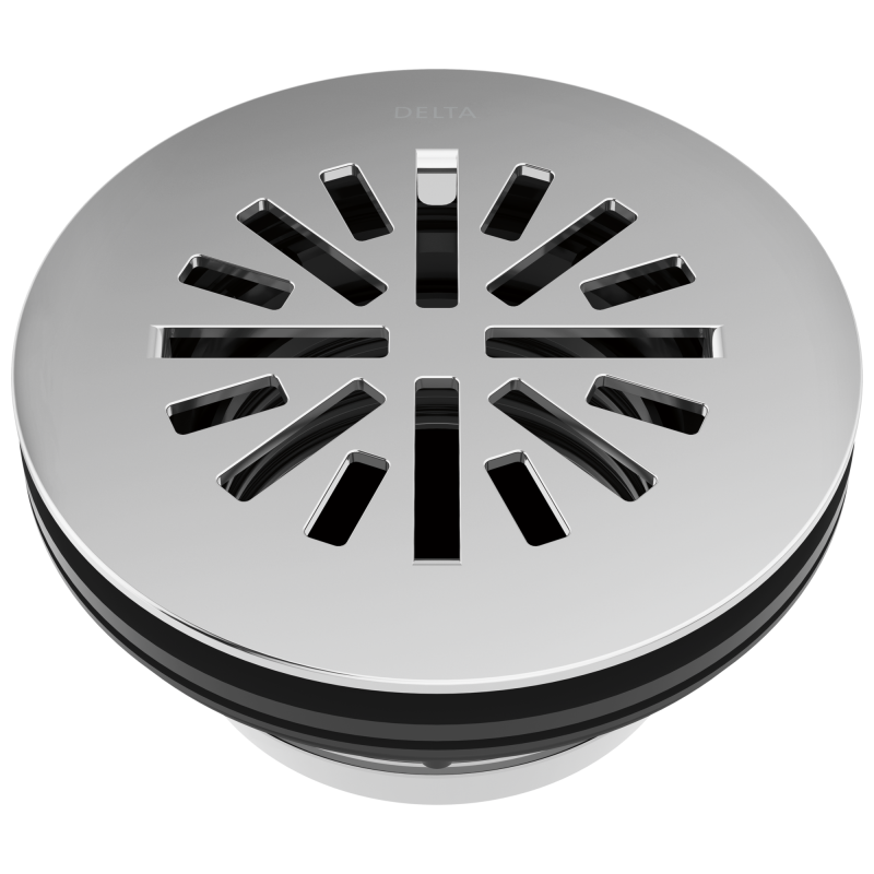 DELTA 4" Prefab Round Shower Drain — Chrome